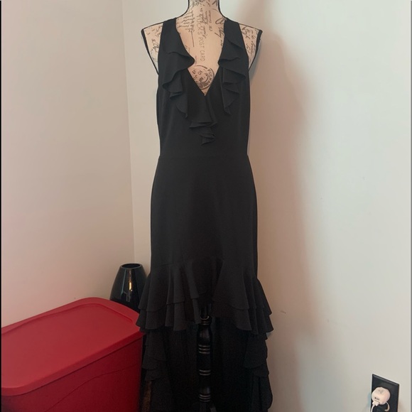 Belle Badgley Mischka High low Ruffle Dress - Picture 2 of 16